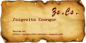 Zsigovits Csongor névjegykártya
